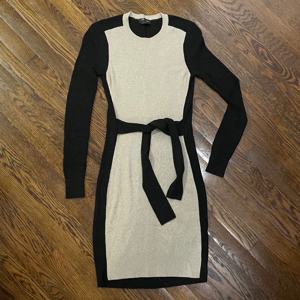 Club Monaco long sleeve color block maxi dress, XS